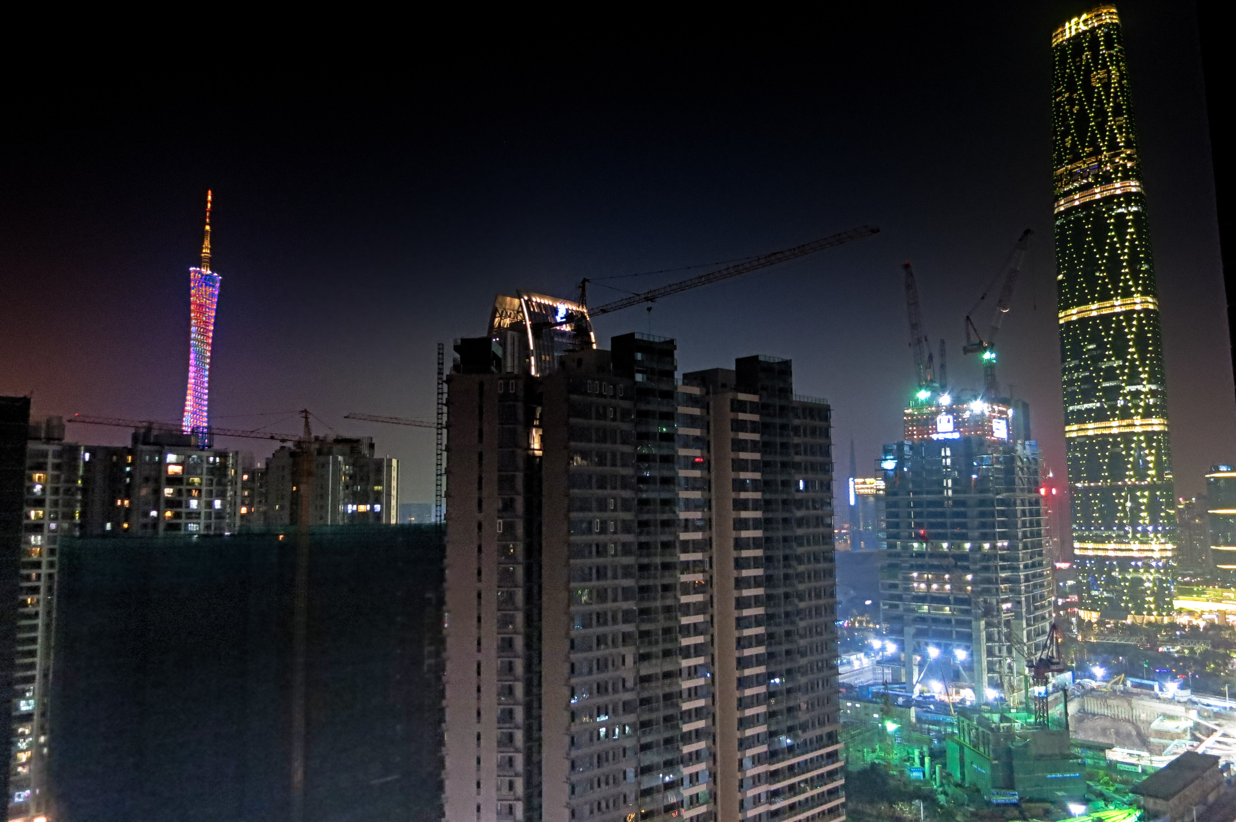 Night shot of Guangzhou, China