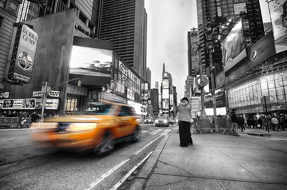 Yellow Cab Times Square New York City